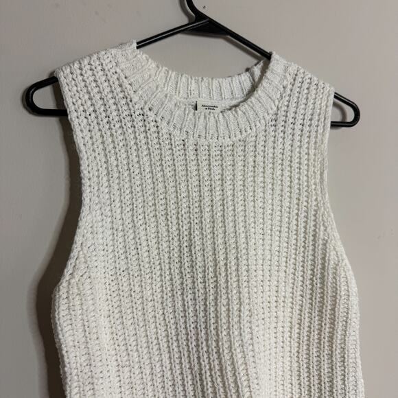 Abercrombie & Fitch Womens Sweater Small White Academia Preppy Layering Fall - Picture 4 of 9